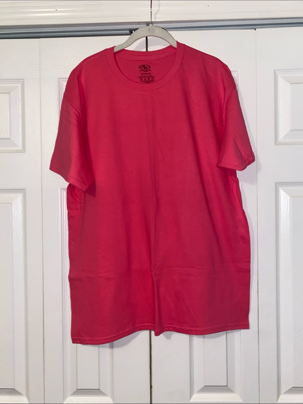 Athletic Works Mens Hot Pink Tee Shirt L 42 - 44